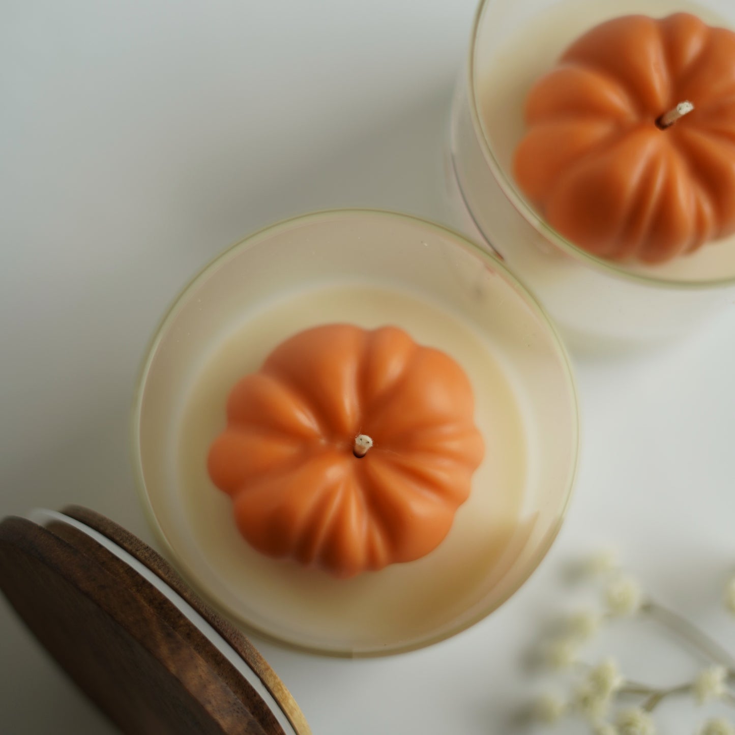 Ästhetische Pumpkin Spice Duftkerze