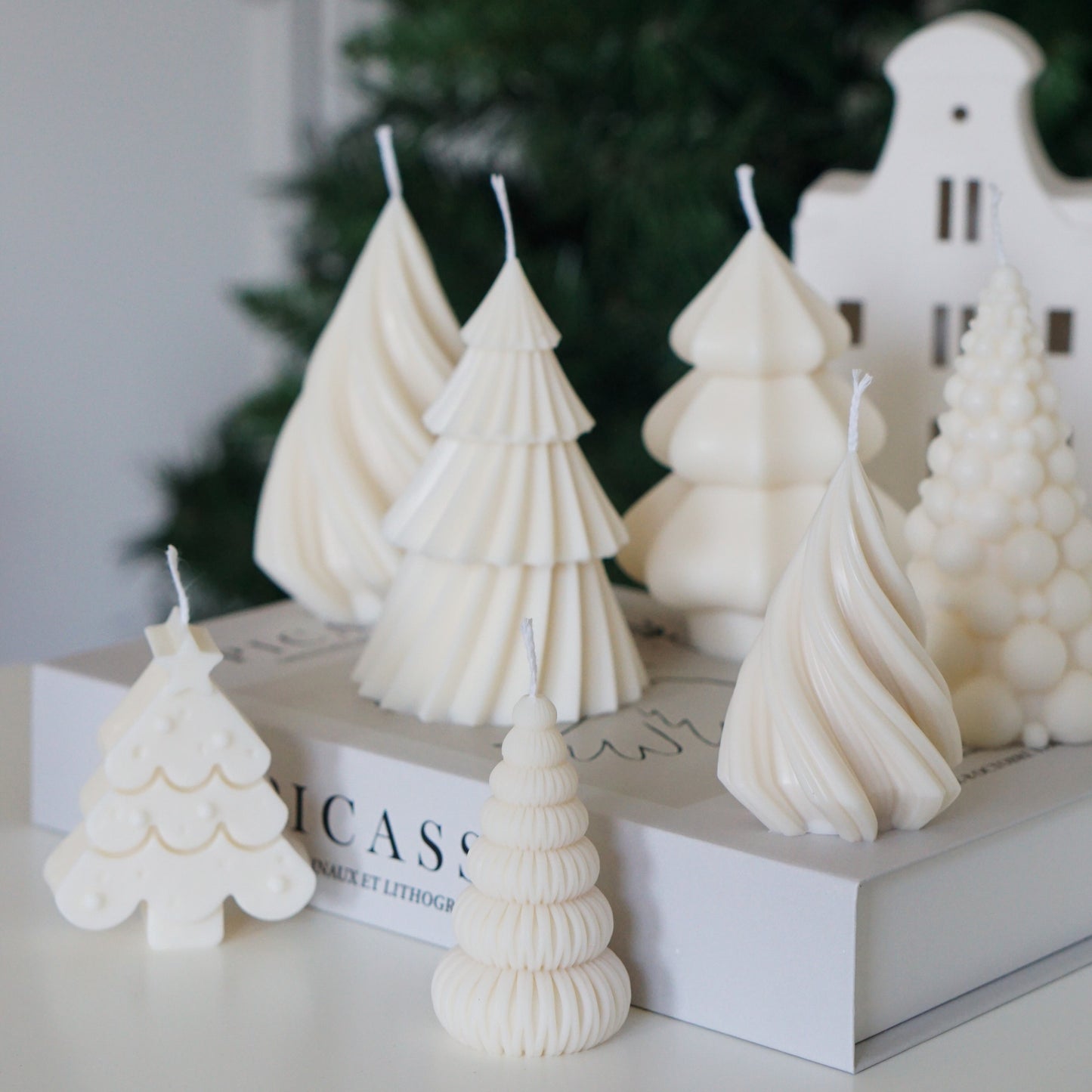 Swirl Tannenbaum Kerze