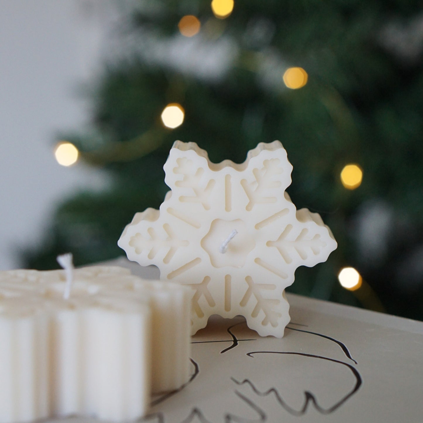 Kerze Schneeflocke