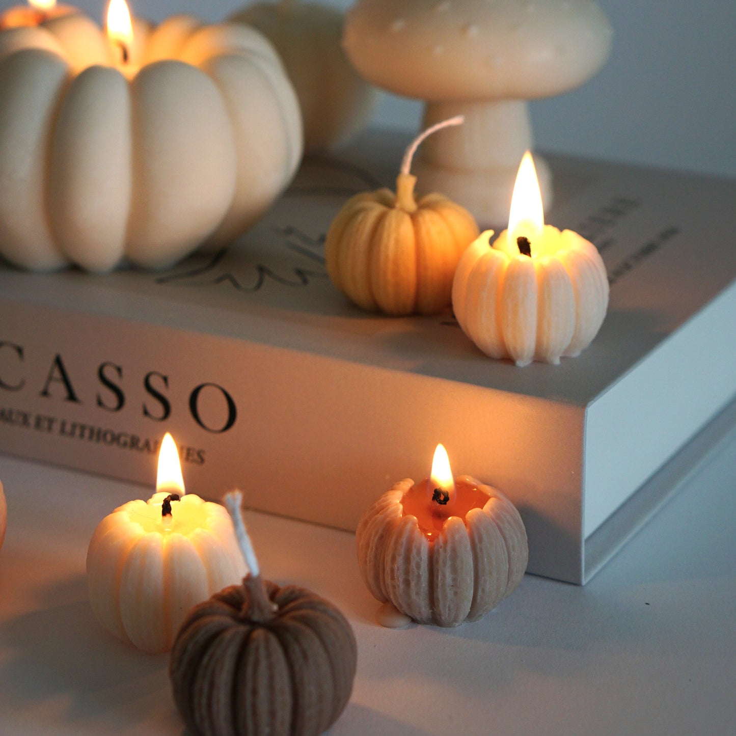 Kleine Kürbis Kerze