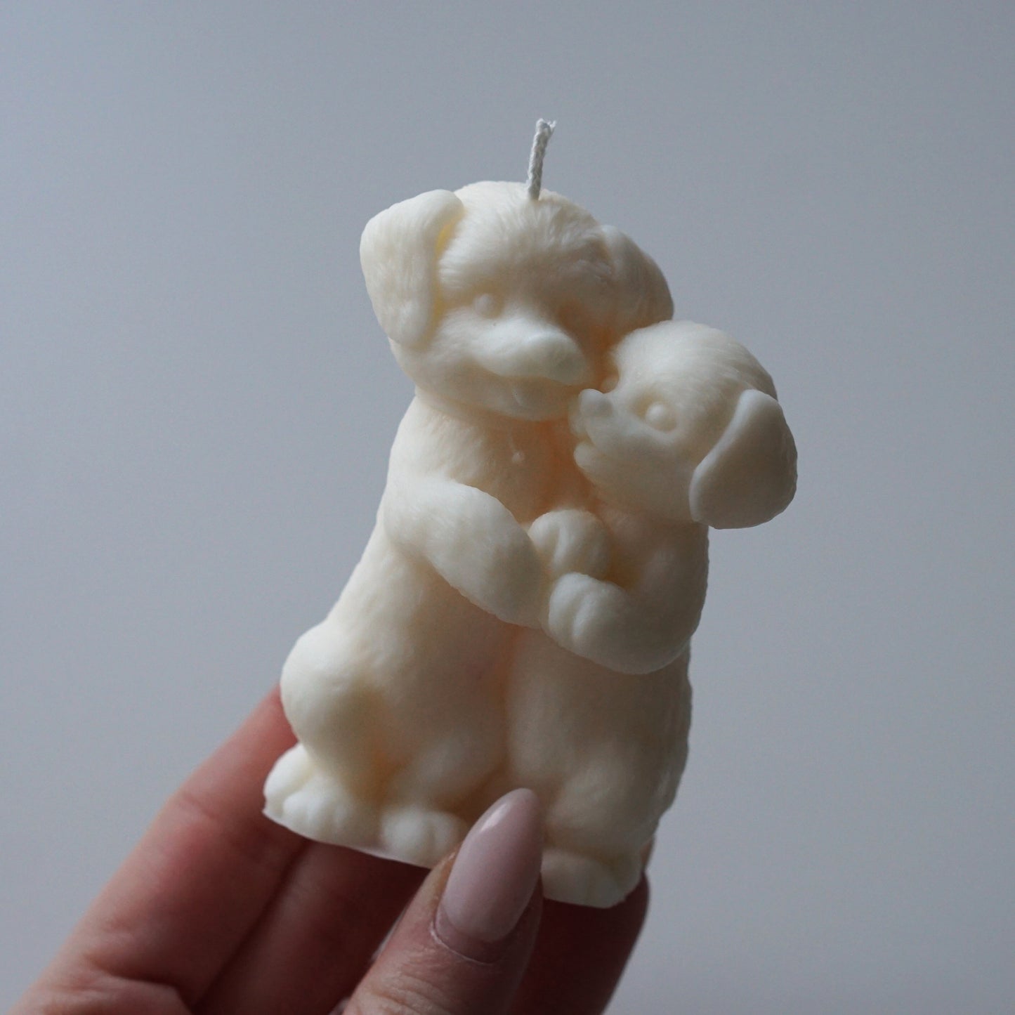 Umarmende Hunde Kerze