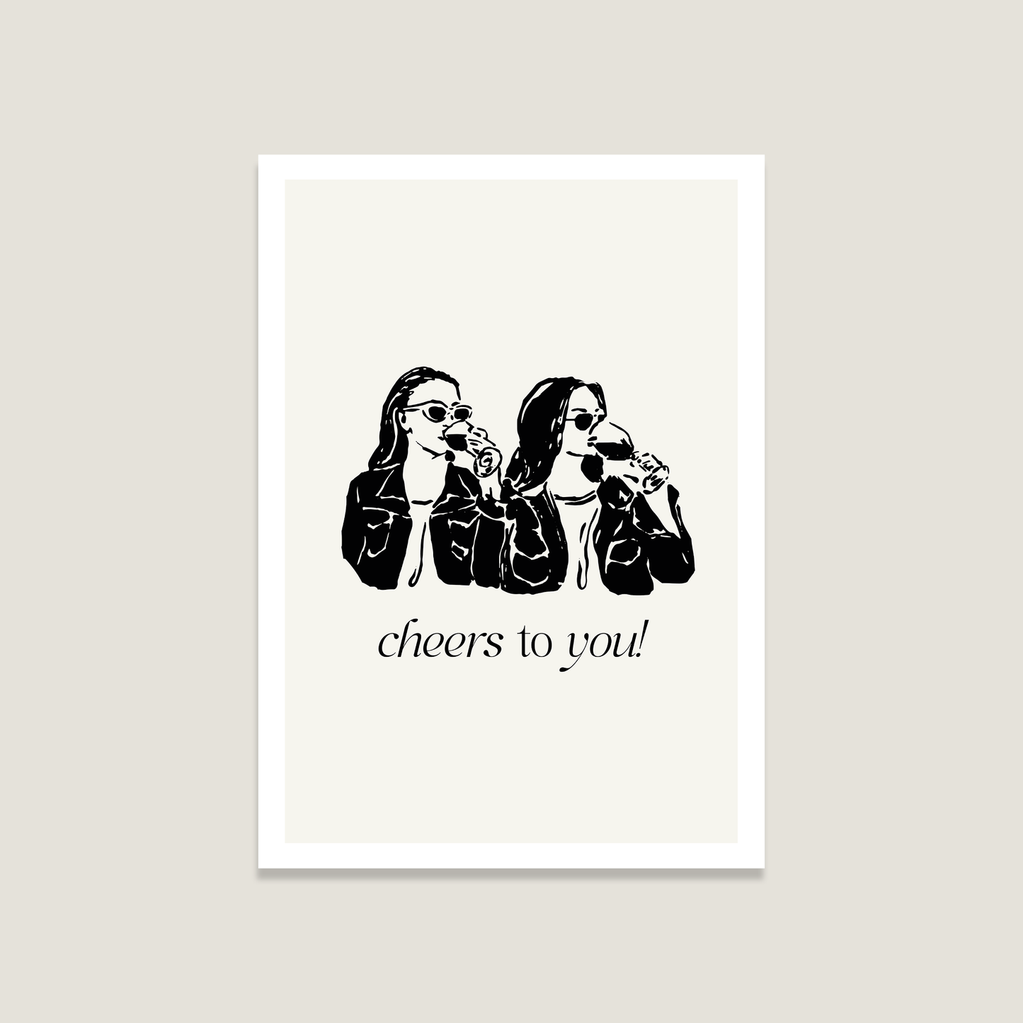 Postkarte "Cheers to you"