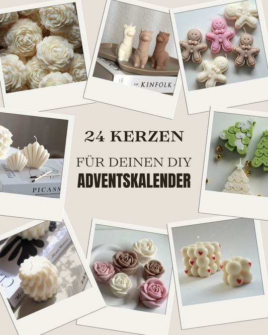 24 Kerzen-Set für DIY Adventskalender