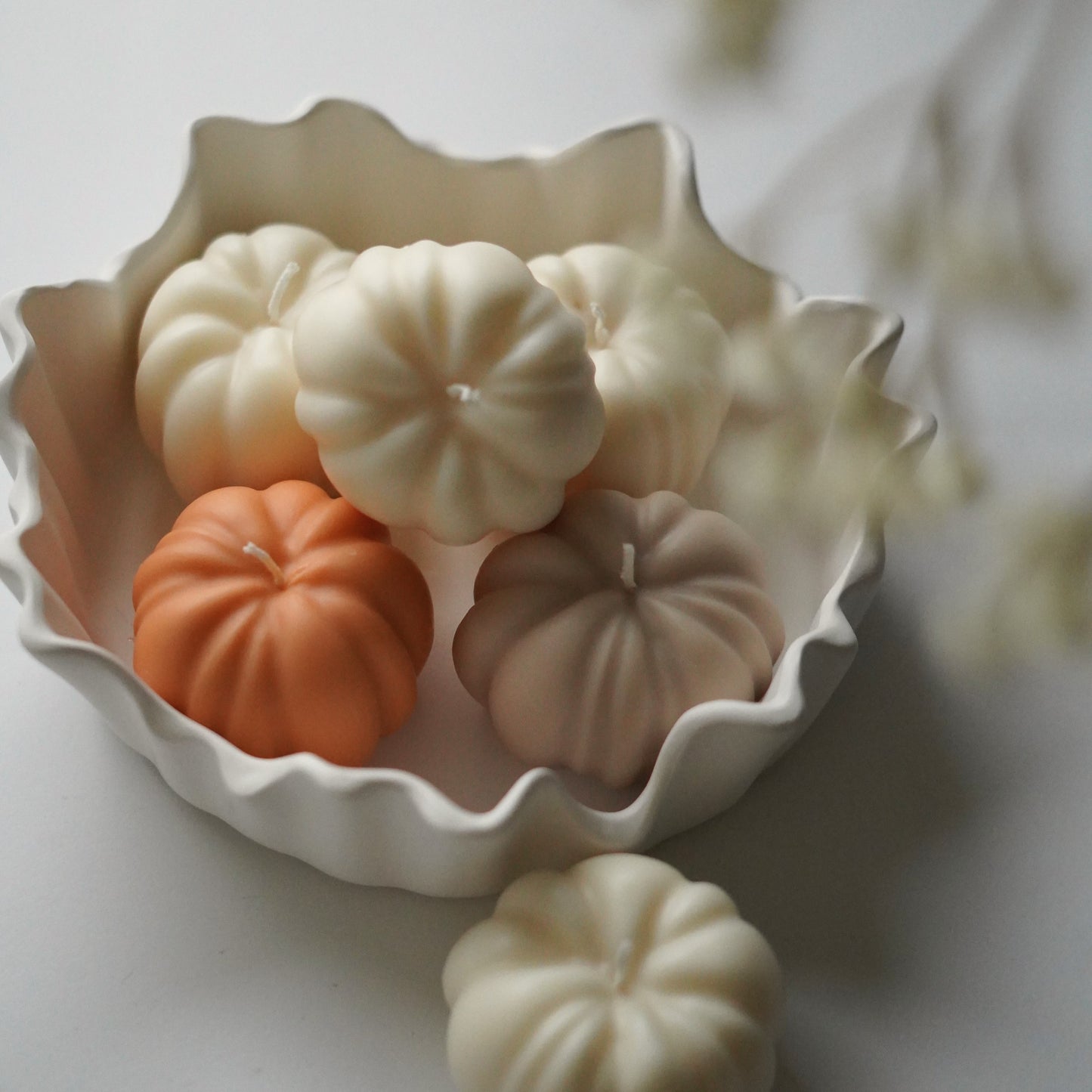 Mittelgroße Kürbis Kerze