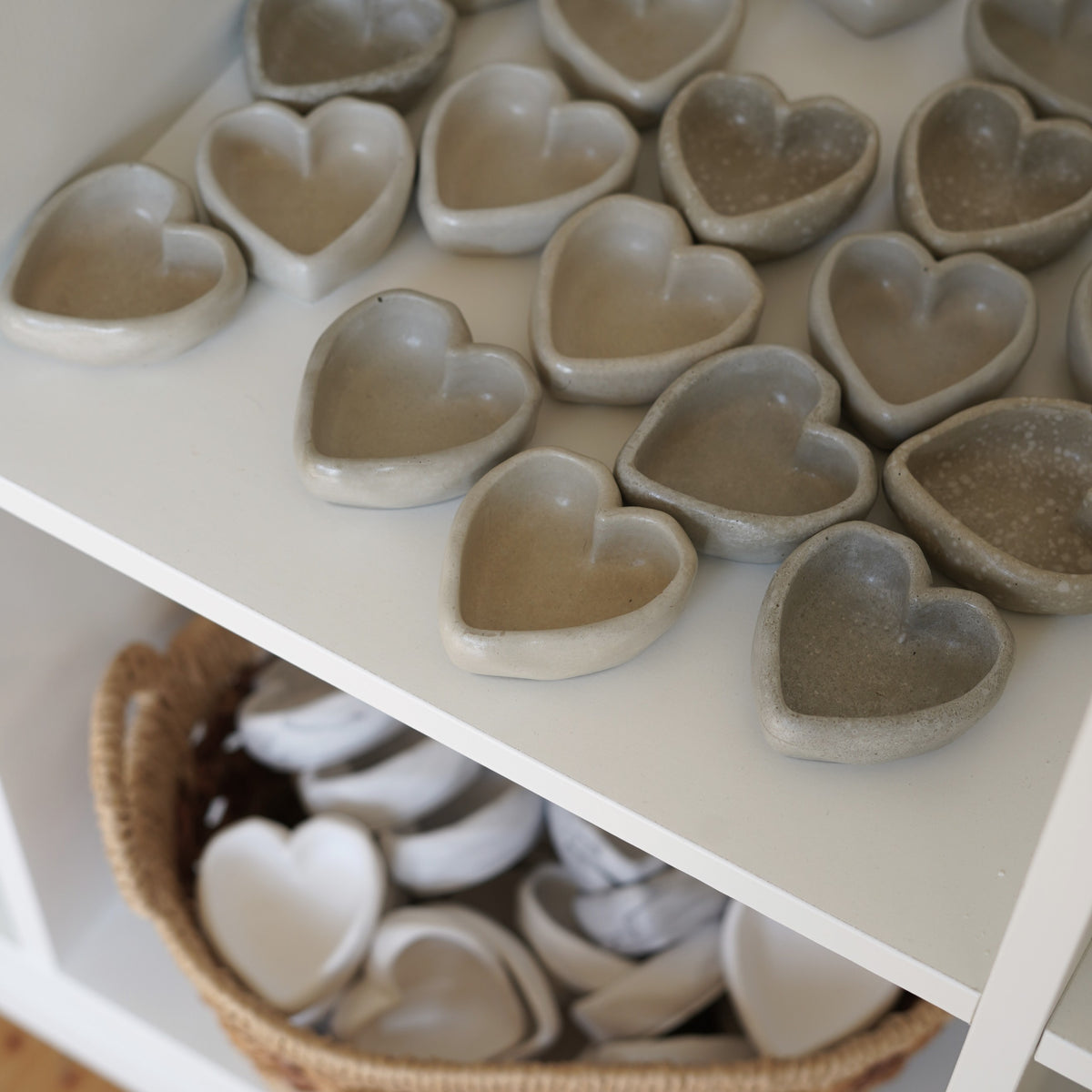 Herz Ringschale aus Beton