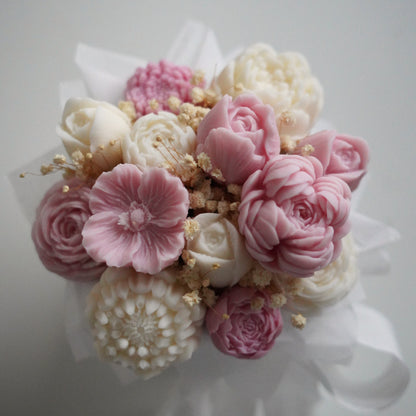 Lebenslanger Wachsstrauß "Rosé Bloom"