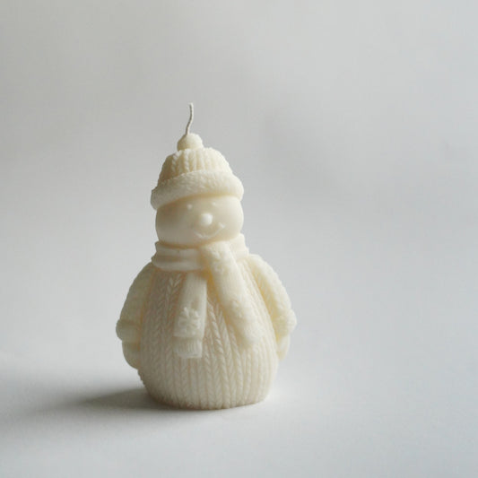 Schneemann Kerze