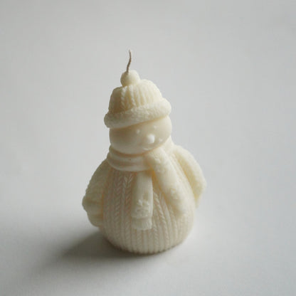 Schneemann Kerze