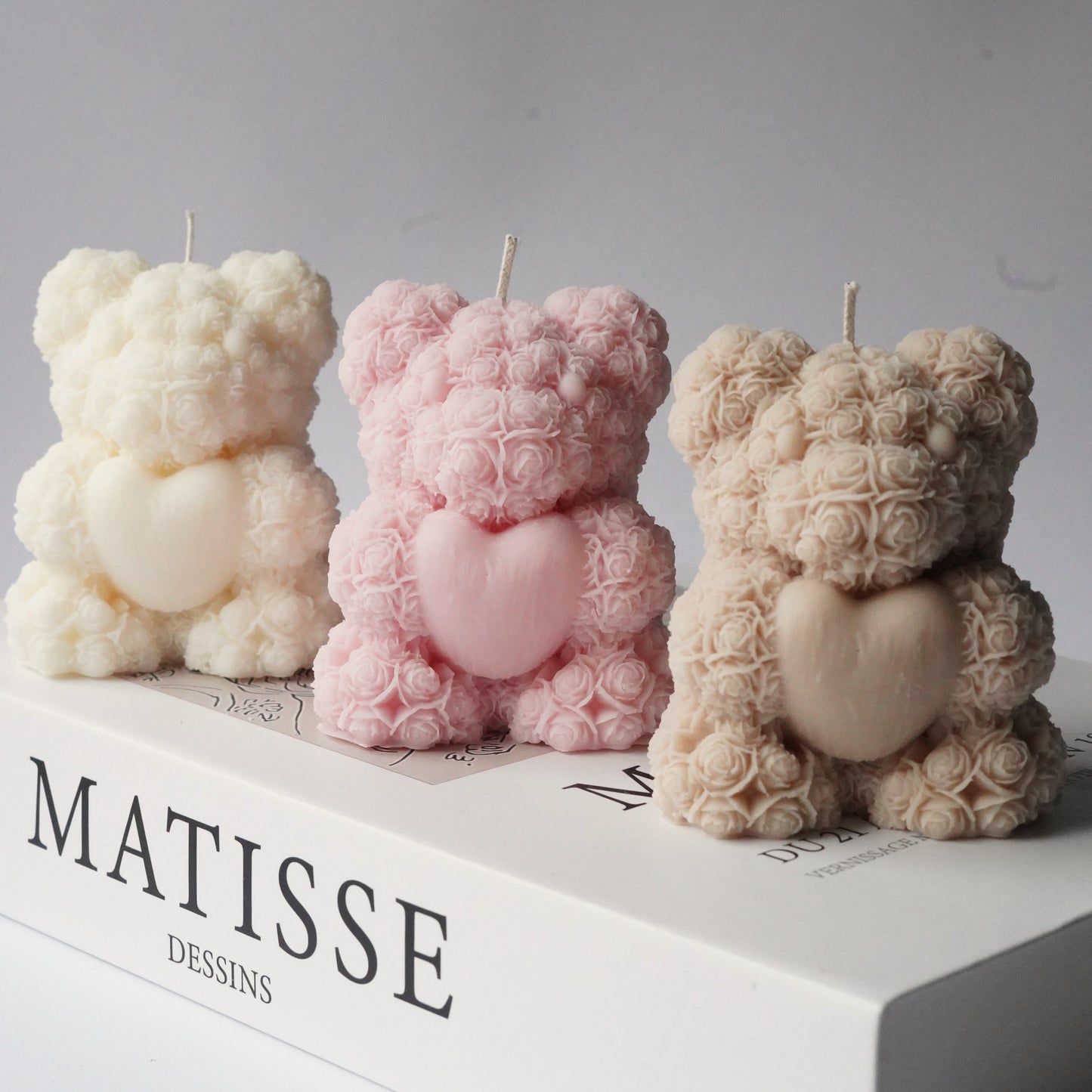 Teddy Kerze mit Herz