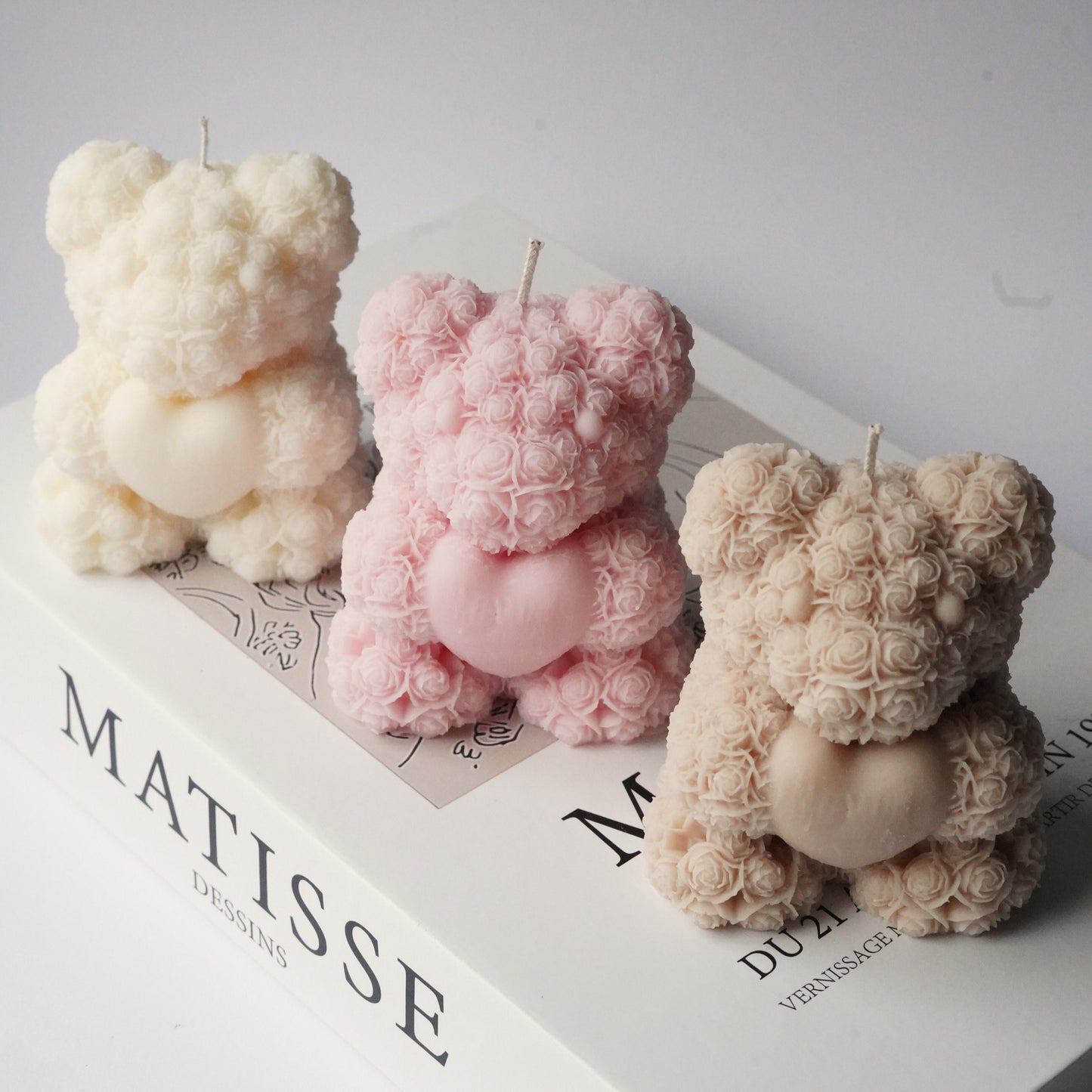 Teddy Kerze mit Herz