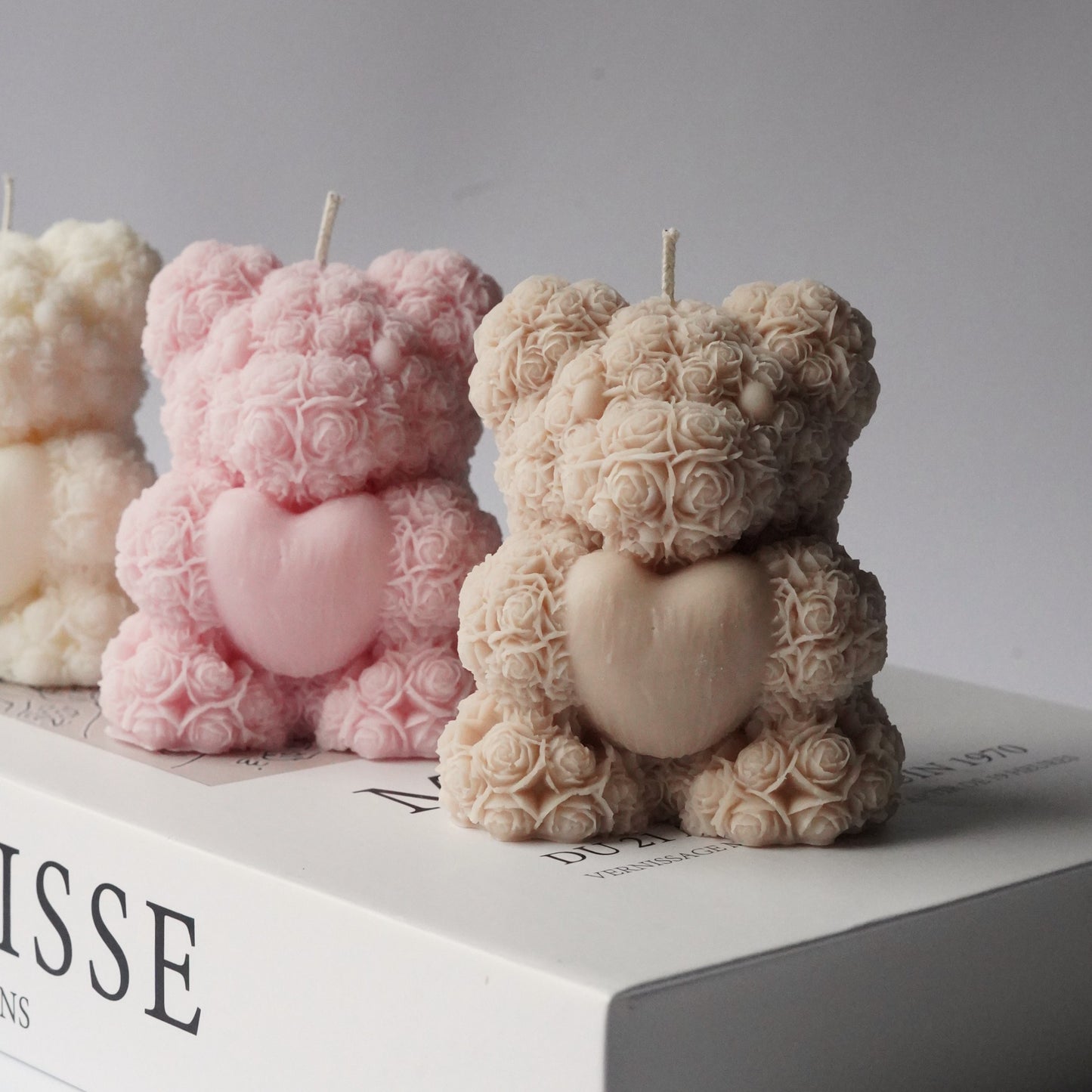 Teddy Kerze mit Herz