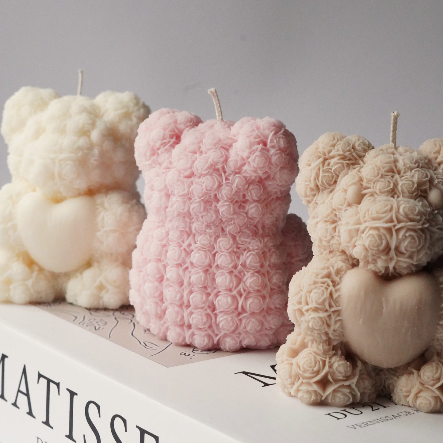 Teddy Kerze mit Herz