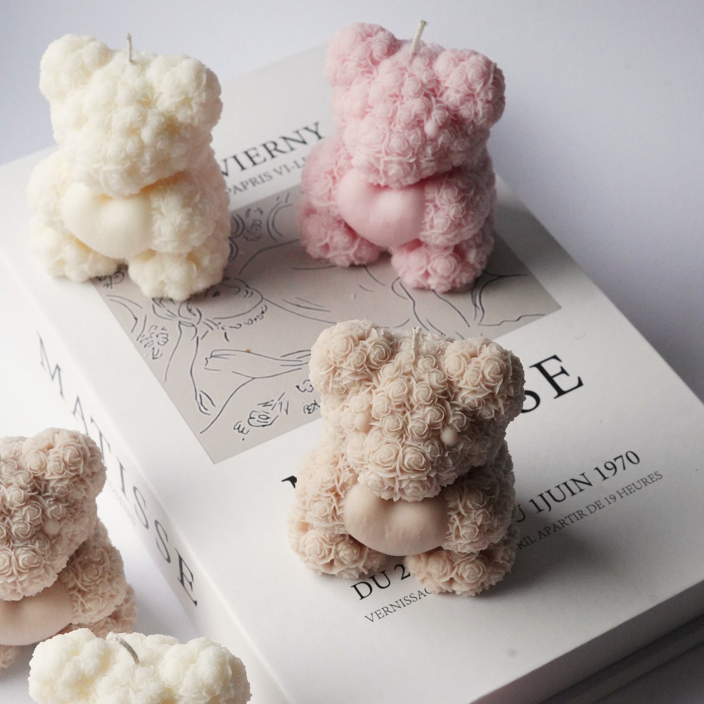 Teddy Kerze mit Herz