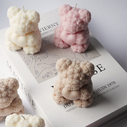 Teddy Kerze mit Herz