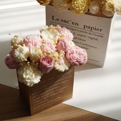 Lebenslanger Wachsstrauß "Rosé Bloom Paper Bag"