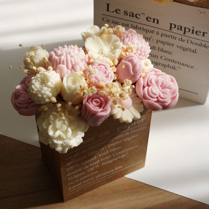Lebenslanger Wachsstrauß "Rosé Bloom Paper Bag"