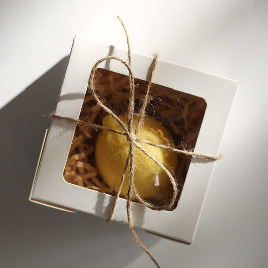 Geschenkset Zitronen-Kerze