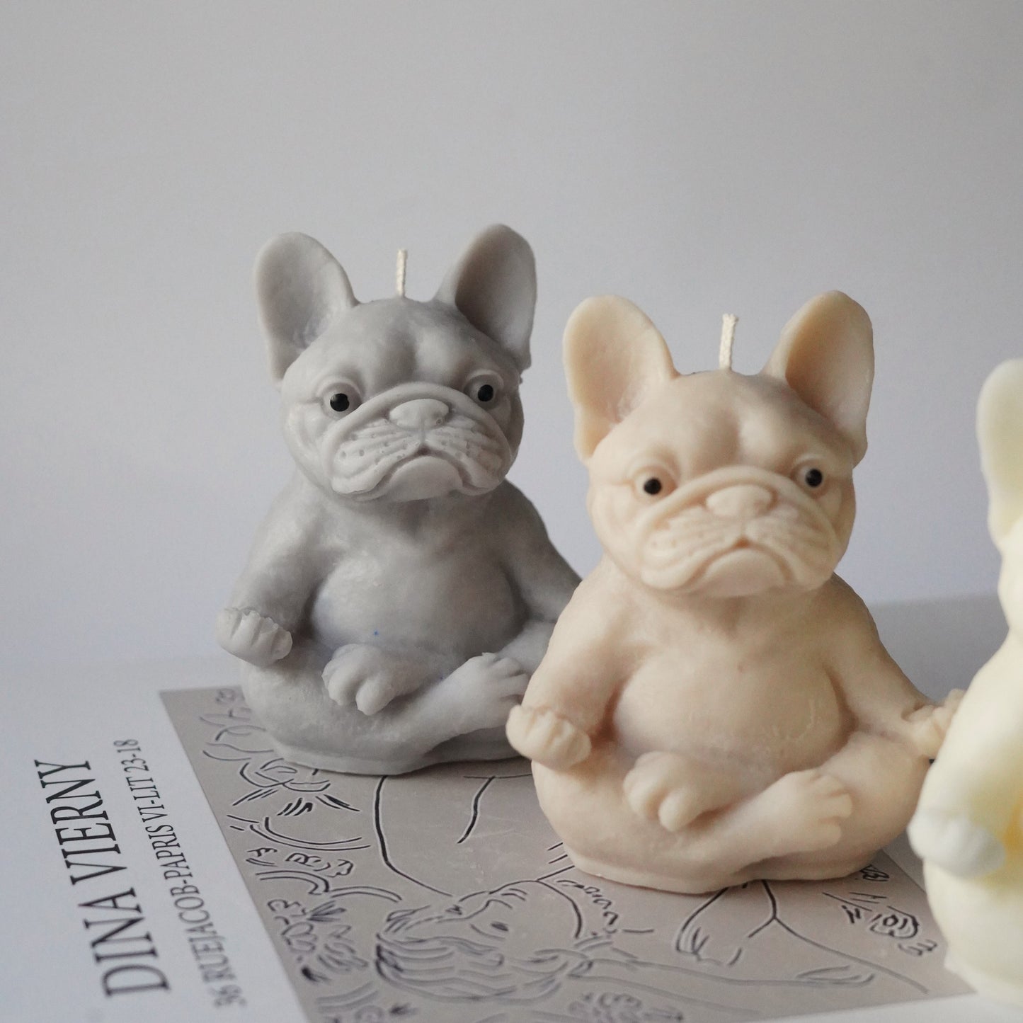 Französische Bulldogge Kerze