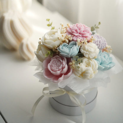 Lebenslanger Wachsstrauß "Pastel Bloom"
