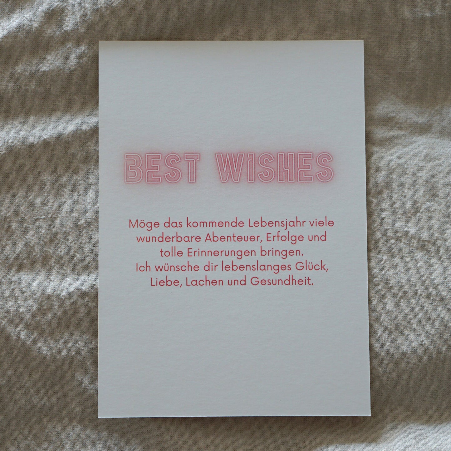 Postkarte BEST WISHES