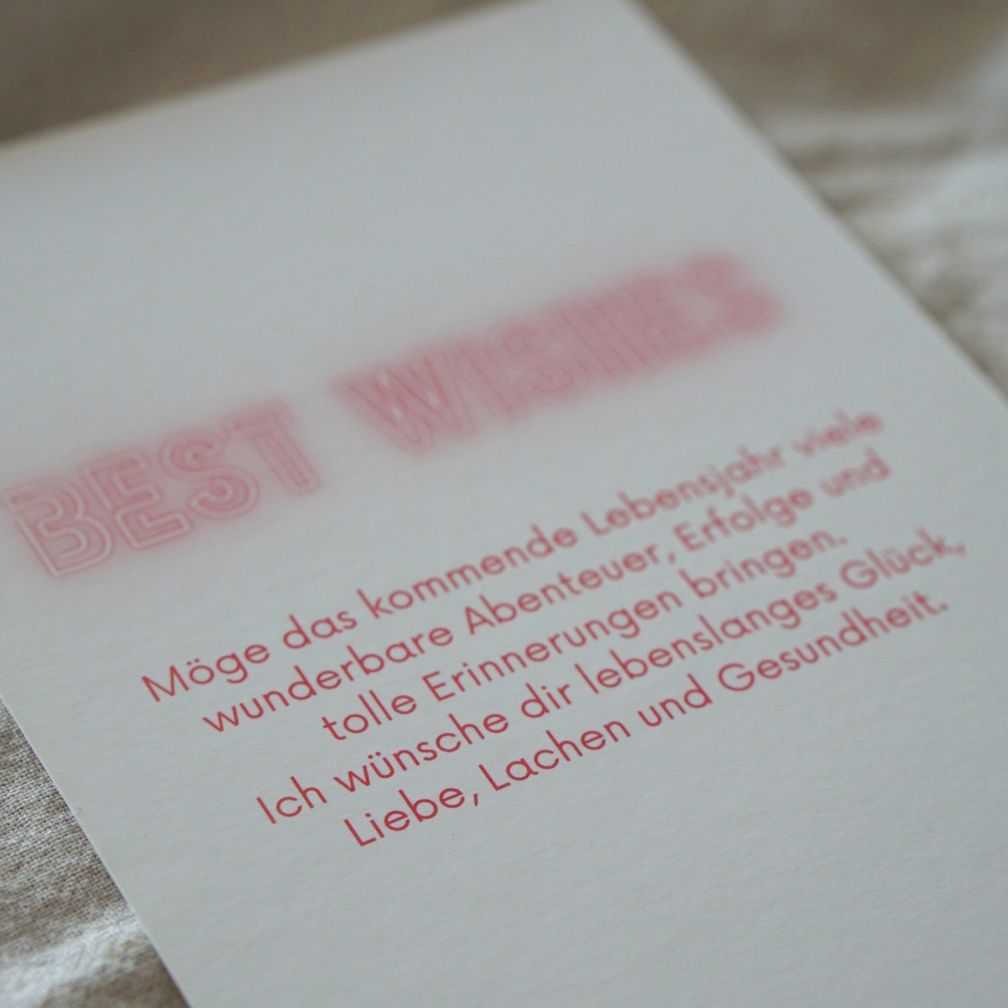Postkarte BEST WISHES