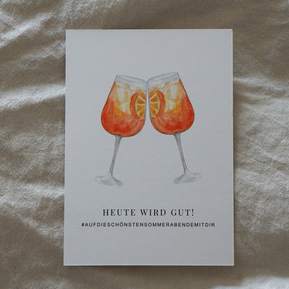 Postkarte Aperol