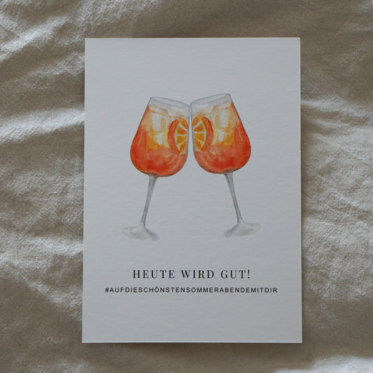 Postkarte Aperol