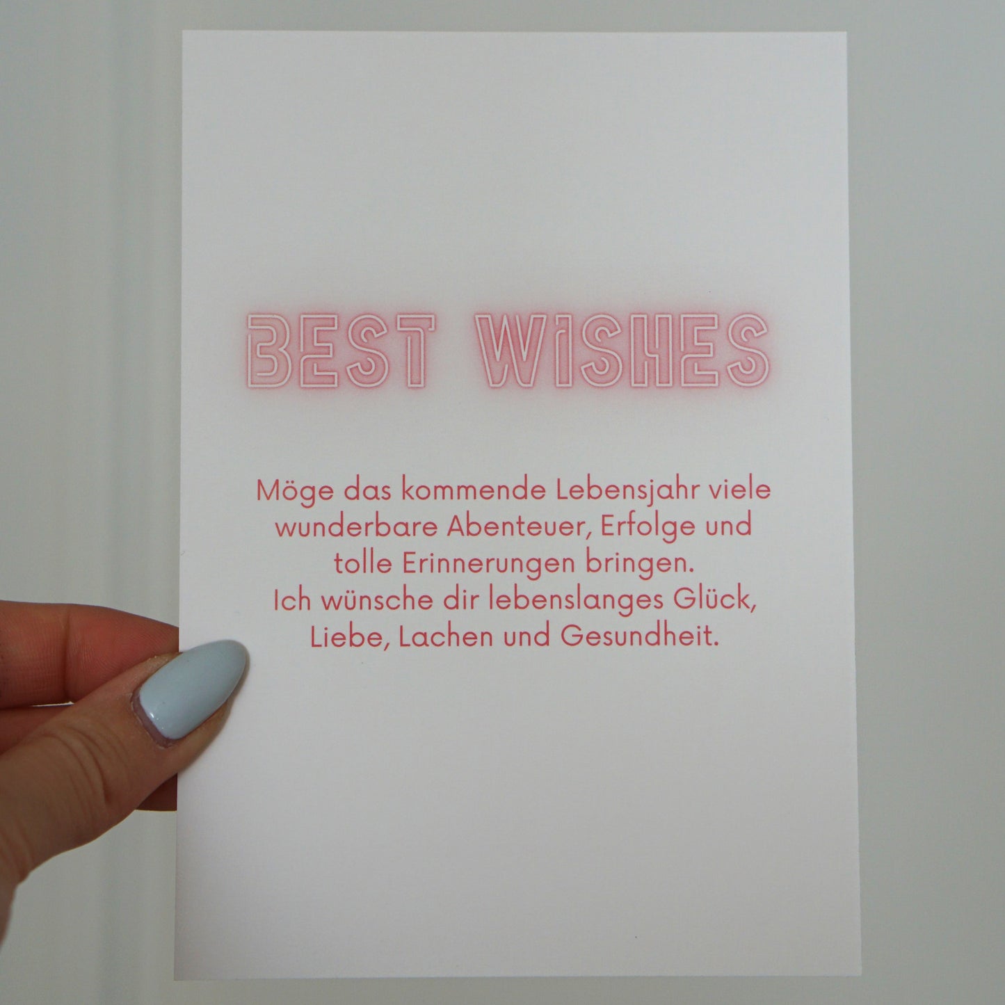 Postkarte BEST WISHES