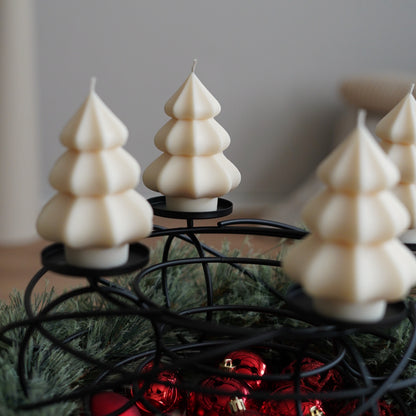 4er-Set Baum Kerze für Adventskranz