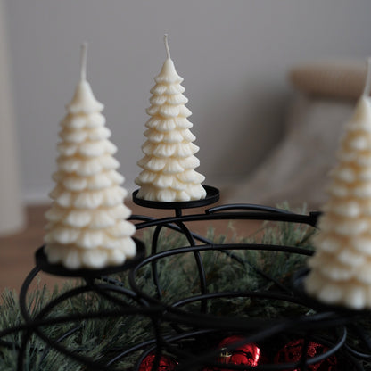 4er-Set Baum Kerze für Adventskranz (Größe M)