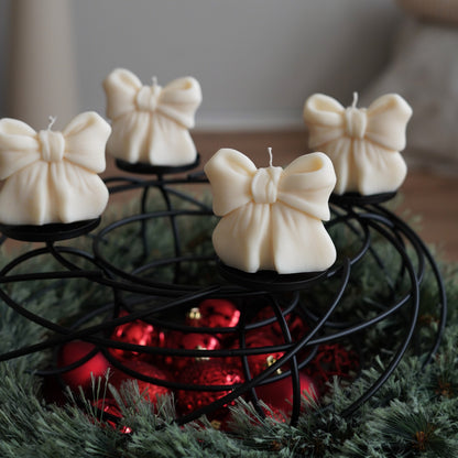 4er-Set Schleifen Kerze für Adventskranz