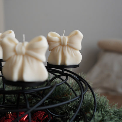 4er-Set Schleifen Kerze für Adventskranz