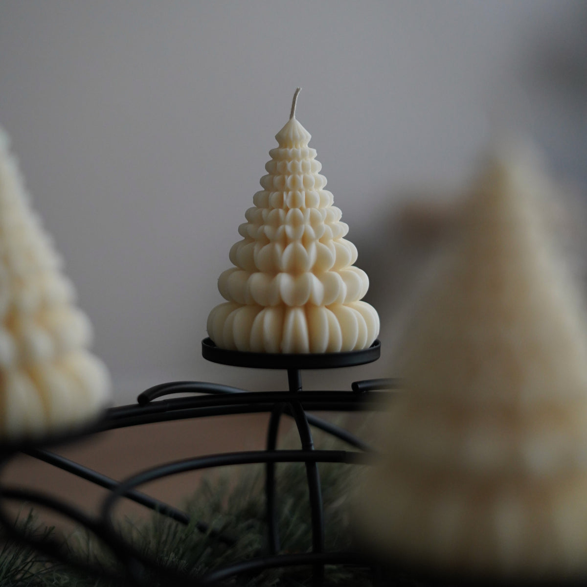 4er-Set Baum Kerze für Adventskranz