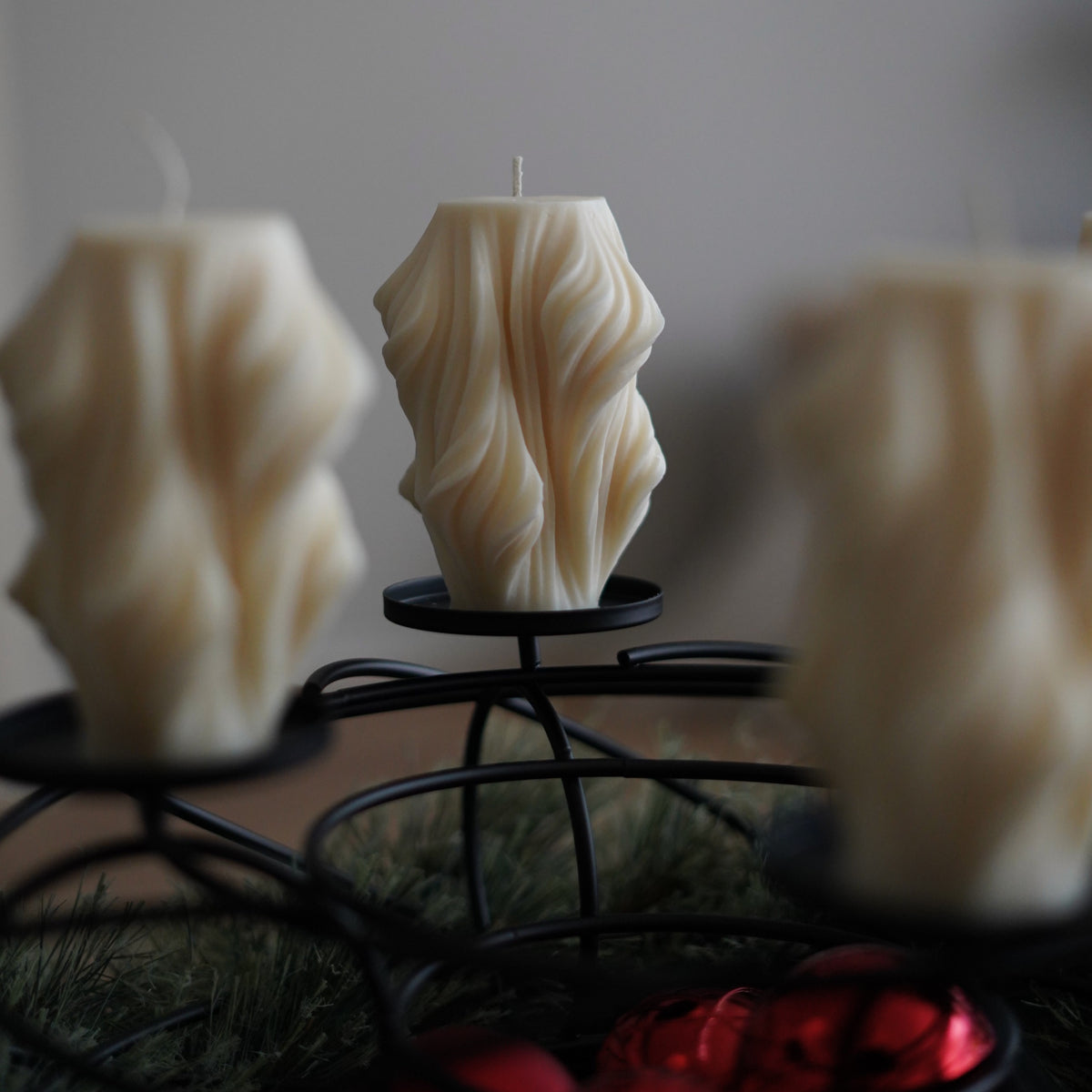 4er-Set ästhetische Kerze für Adventskranz