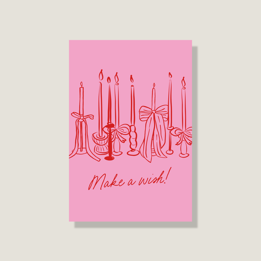 Postkarte "Make a wish"