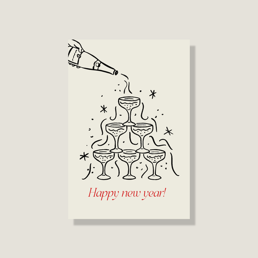 Postkarte "Happy new year"