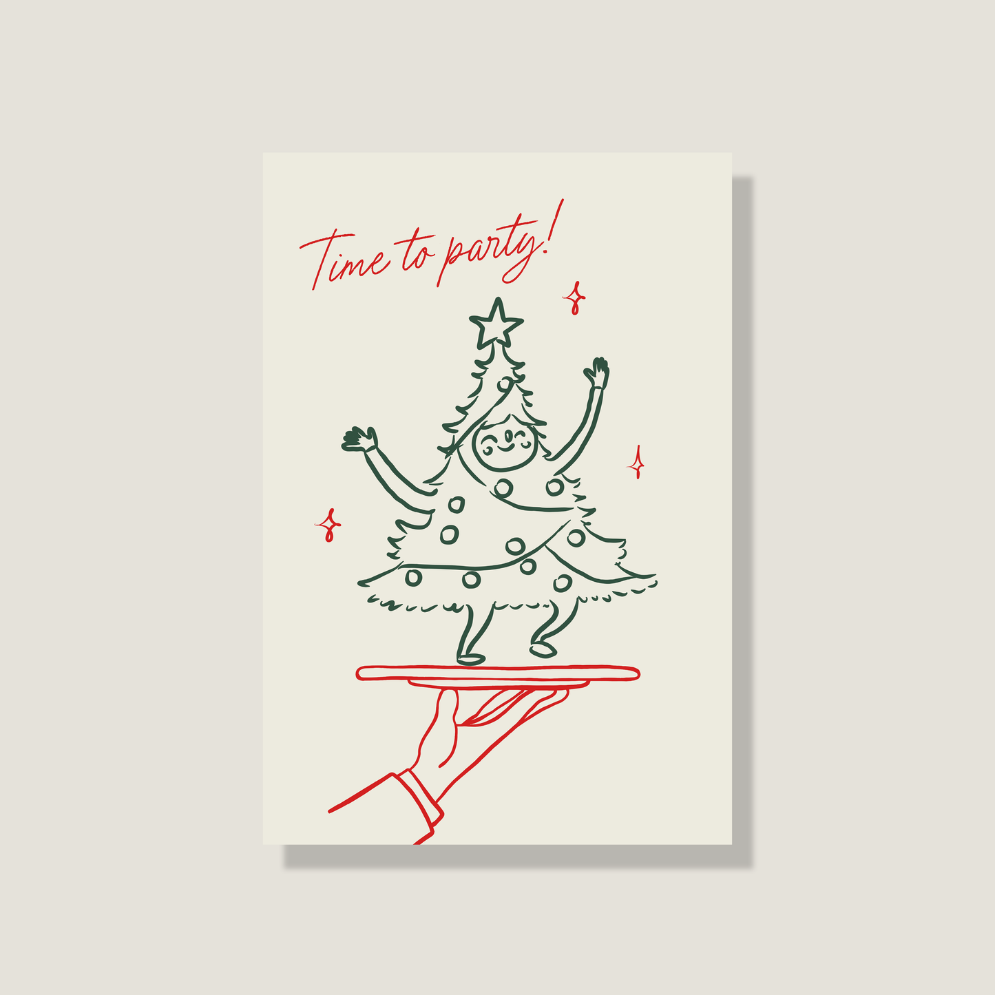 Postkarte "time to party"
