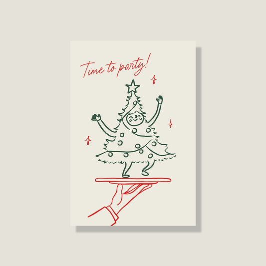 Postkarte "time to party"
