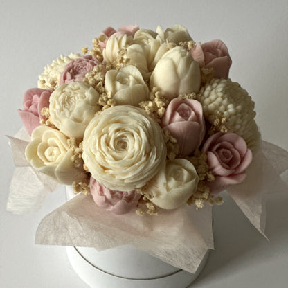 Lebenslanger Wachsstrauß "Rosé Bloom"