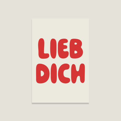 Postkarte "Lieb dich"
