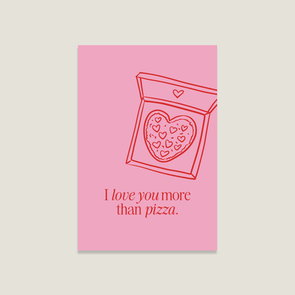 Postkarte "More than pizza"