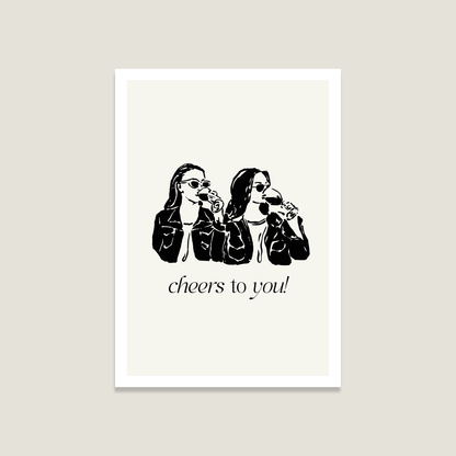 Postkarte "Cheers to you"