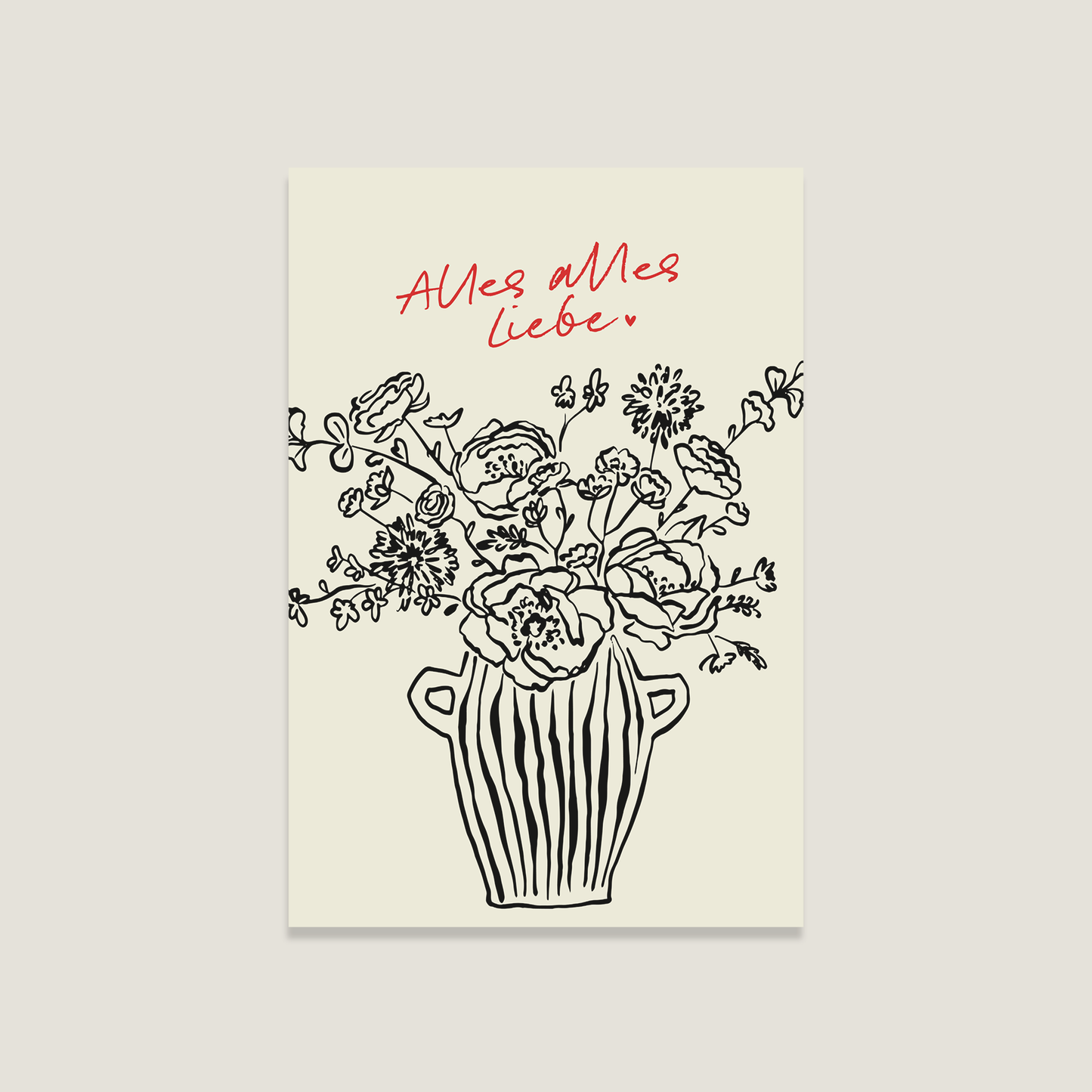Postkarte "alles alles Liebe"