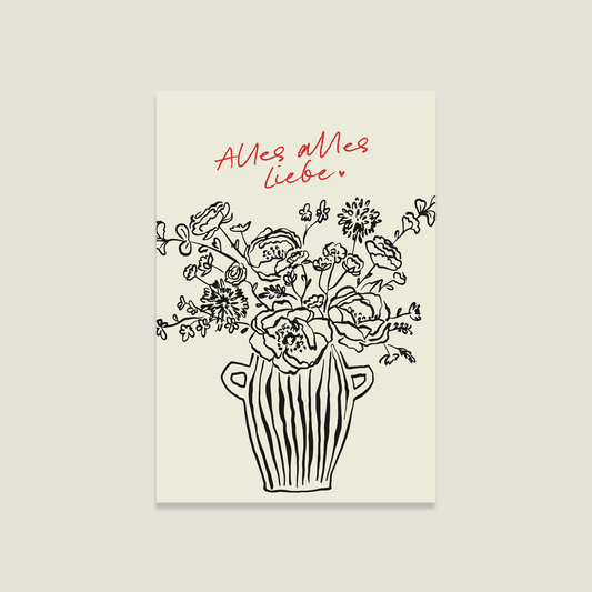 Postkarte "alles alles Liebe"