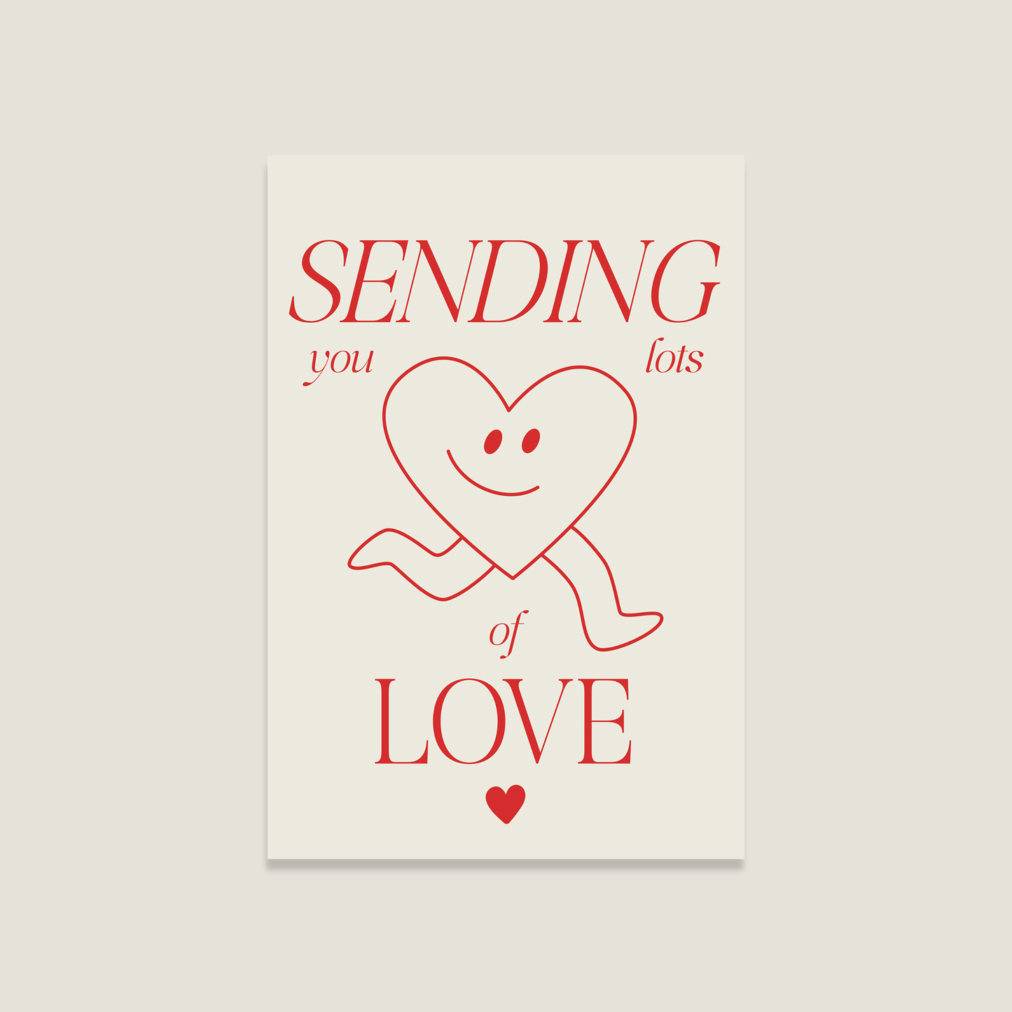 Postkarte "sending love"