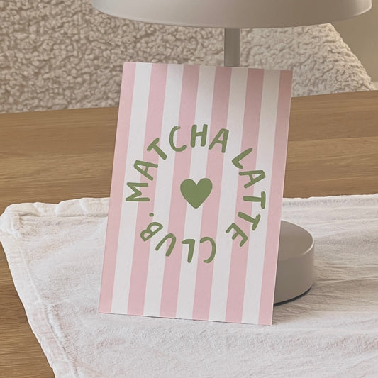 Postkarte "Matcha Latte Club"